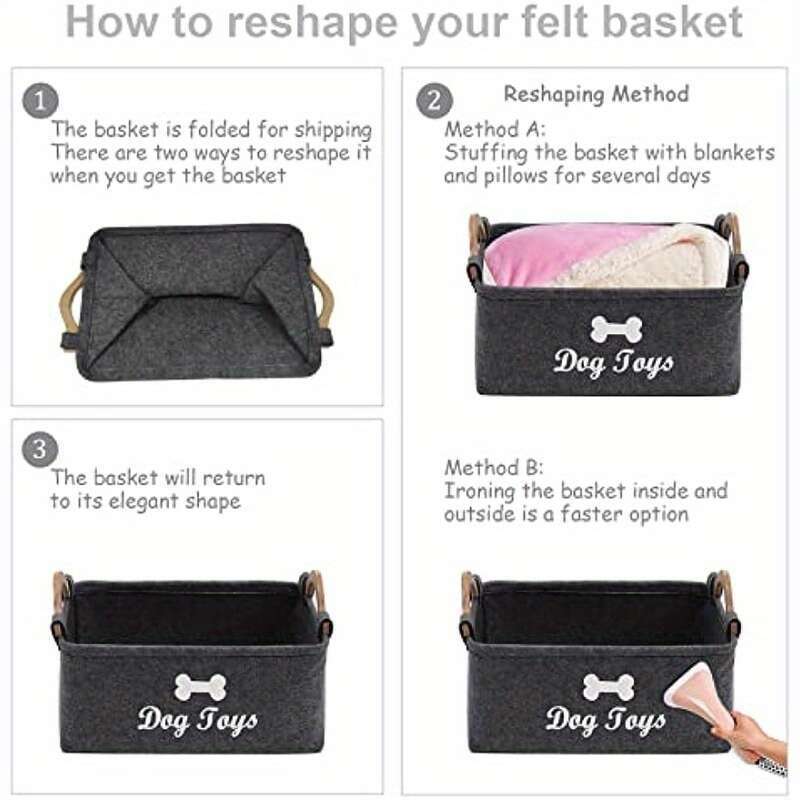 FurryJoy🐾 Dog Toy Storage Basket