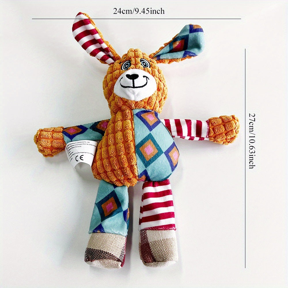 FurryJoy™🐾 Interactive Squeaky Plush Dog Toy