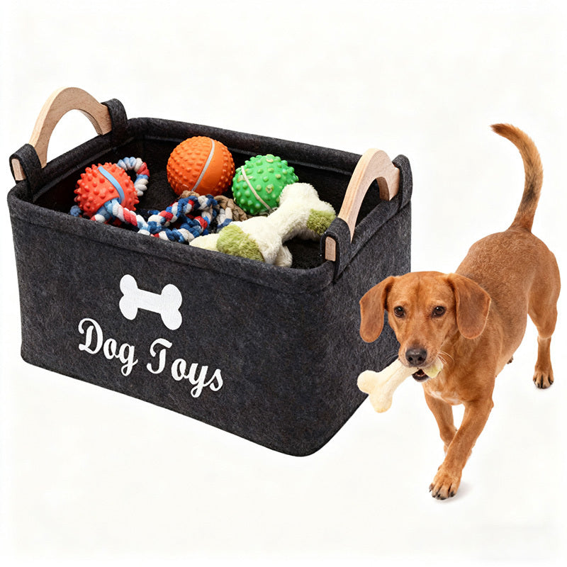 FurryJoy🐾 Dog Toy Storage Basket
