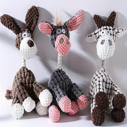 FurryJoy™ 🐾Interactive Rope Squeaky Dog Toy