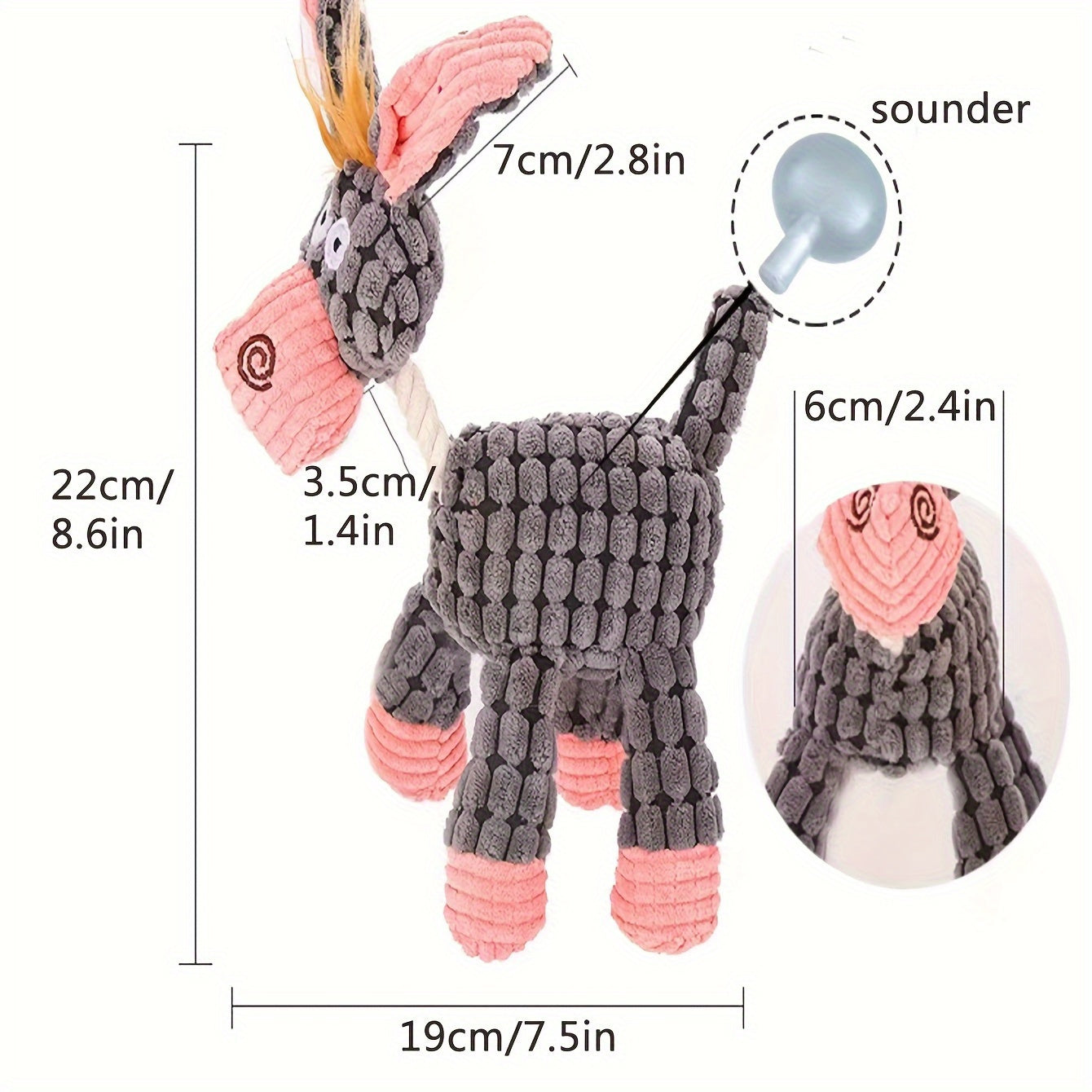 FurryJoy™ 🐾Interactive Rope Squeaky Dog Toy