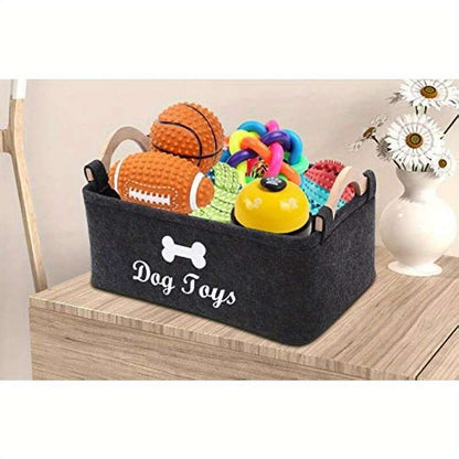 FurryJoy🐾 Dog Toy Storage Basket