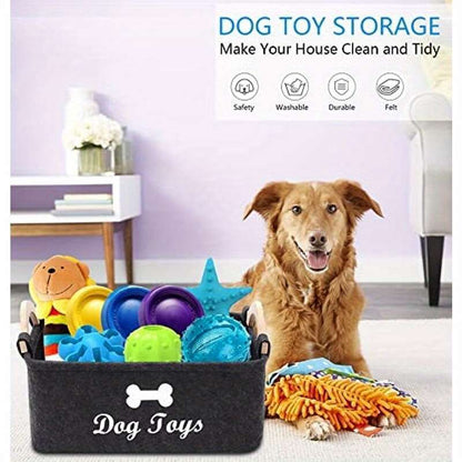 FurryJoy🐾 Dog Toy Storage Basket