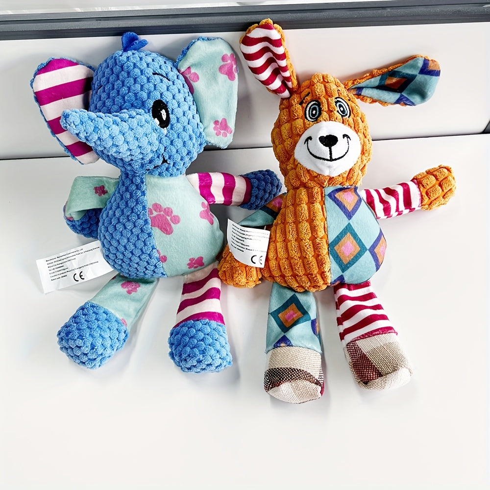 FurryJoy™🐾 Interactive Squeaky Plush Dog Toy