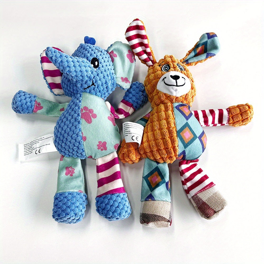 FurryJoy™🐾 Interactive Squeaky Plush Dog Toy