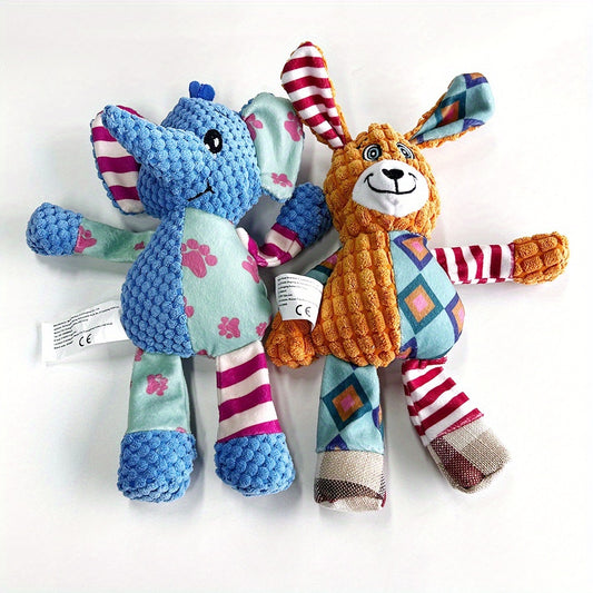 FurryJoy™🐾 Interactive Squeaky Plush Dog Toy