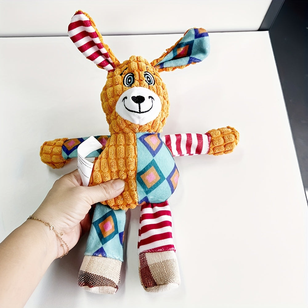FurryJoy™🐾 Interactive Squeaky Plush Dog Toy
